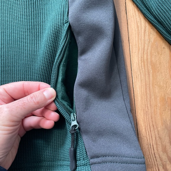 Michigan state university logo fleece pull over jacket green medium - Picture 3 of 6